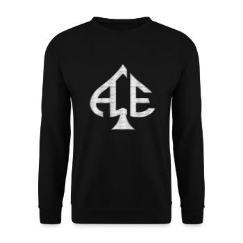 Ace of Spades Casino Poker Kartenspiele Geld Glück - Unisex Pullover - Schwarz - Vorne - Alina (178cm) & Michal (187cm)