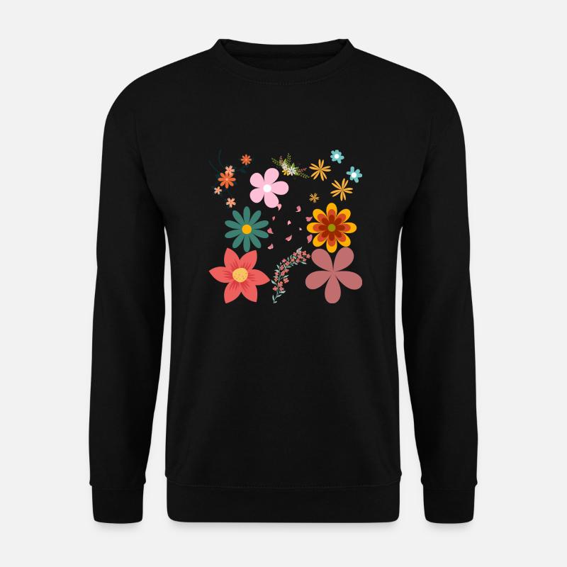 Blumen - Unisex Pullover - Schwarz