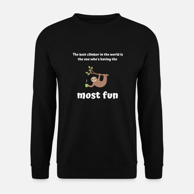 weltbester Kletterer Design weiss - Unisex Pullover - Schwarz