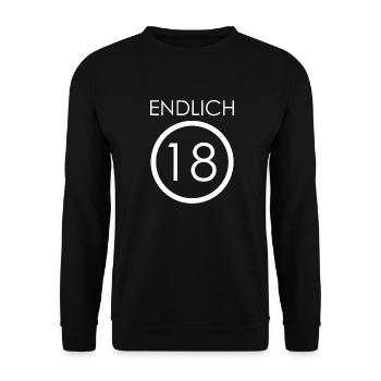 ENDLICH 18 - Unisex Pullover - Schwarz - Vorne - Alina (178cm) & Michal (187cm)