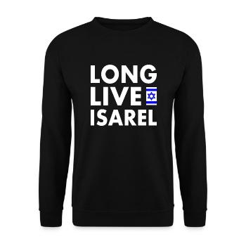 Long live israel - Sweat-shirt Unisexe - noir - Devant - Alina (178cm) & Michal (187cm)