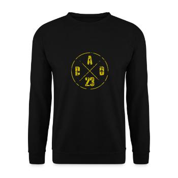 Papa 23 ans - Sweat-shirt Unisexe - noir - Devant - Alina (178cm) & Michal (187cm)