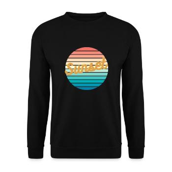 Sunset - Unisex Pullover - Schwarz - Vorne - Alina (178cm) & Michal (187cm)