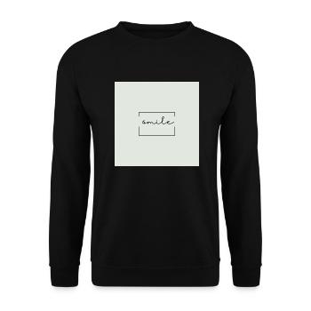 Smile - lächle - Unisex Pullover - Schwarz - Vorne - Alina (178cm) & Michal (187cm)