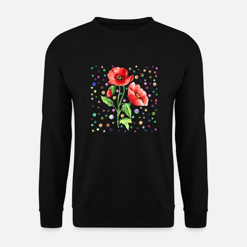 Blumen - Unisex Pullover - Schwarz