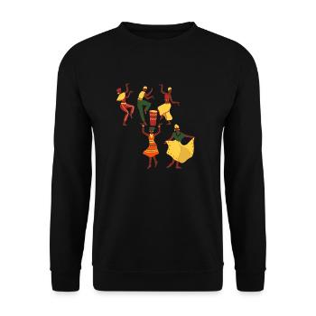 Africa - Unisex Sweatshirt - black - Front - Alina (178cm) & Michal (187cm)
