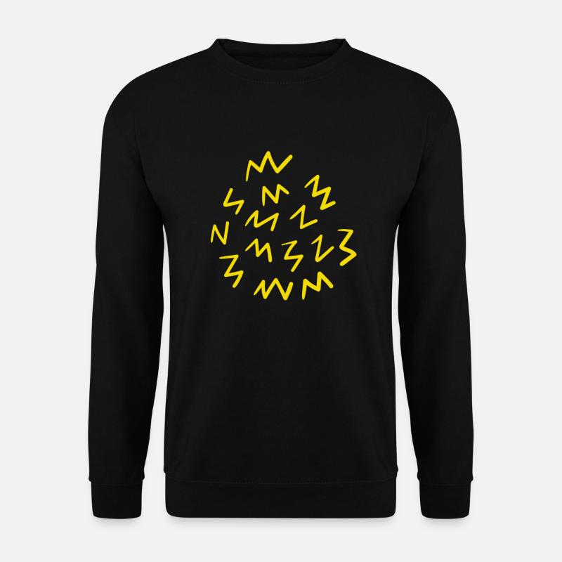 Blitzgelber Sturm und Energie - Unisex Pullover - Schwarz