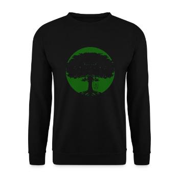 Girl rocks on the tree - Unisex Sweatshirt - black - Front - Alina (178cm) & Michal (187cm)