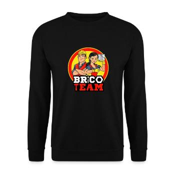 BRICO TEAM - Unisex Sweatshirt - black - Front - Alina (178cm) & Michal (187cm)