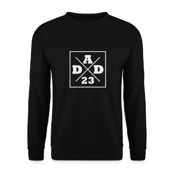 Dad 23 Vatertag Geschenkidee - Unisex Pullover - Schwarz - Vorne - Alina (178cm) & Michal (187cm)