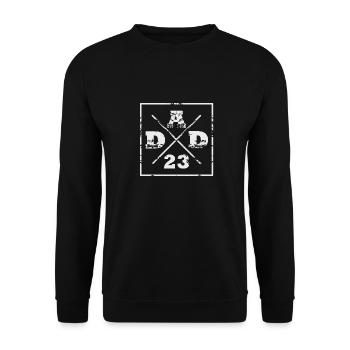 Dad 23 Vatertag Geschenkidee - Unisex Pullover - Schwarz - Vorne - Alina (178cm) & Michal (187cm)