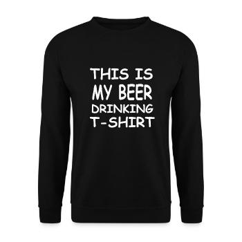 Beer - Unisex Sweatshirt - black - Front - Alina (178cm) & Michal (187cm)