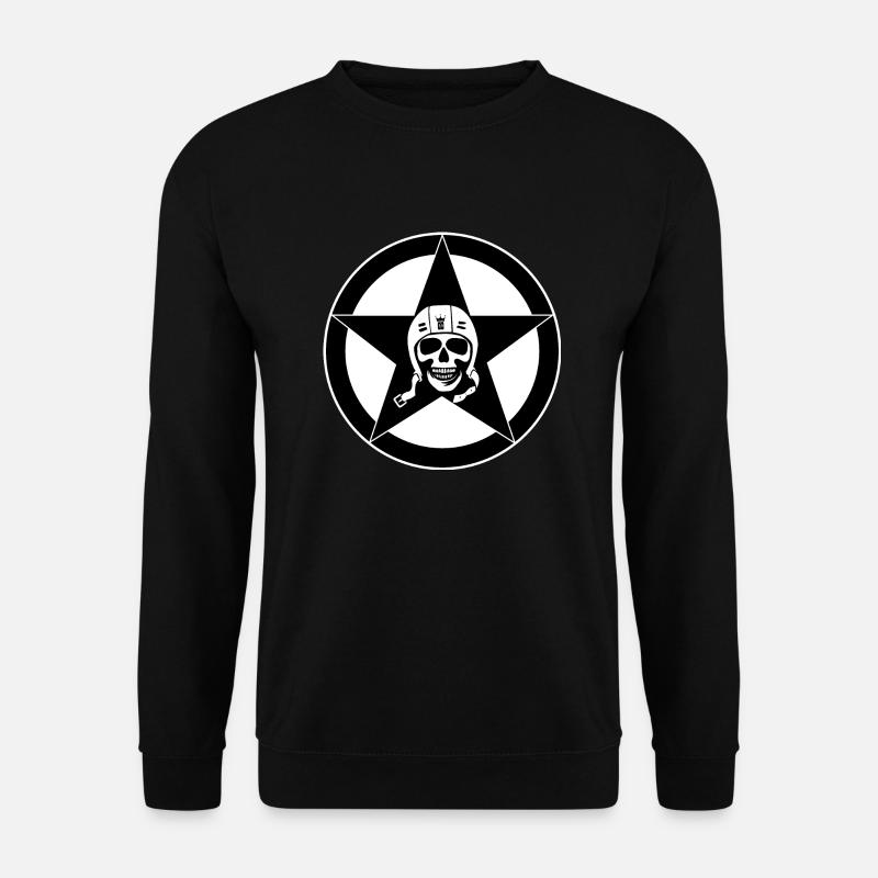 Skull rider on star - Unisex Pullover - Schwarz