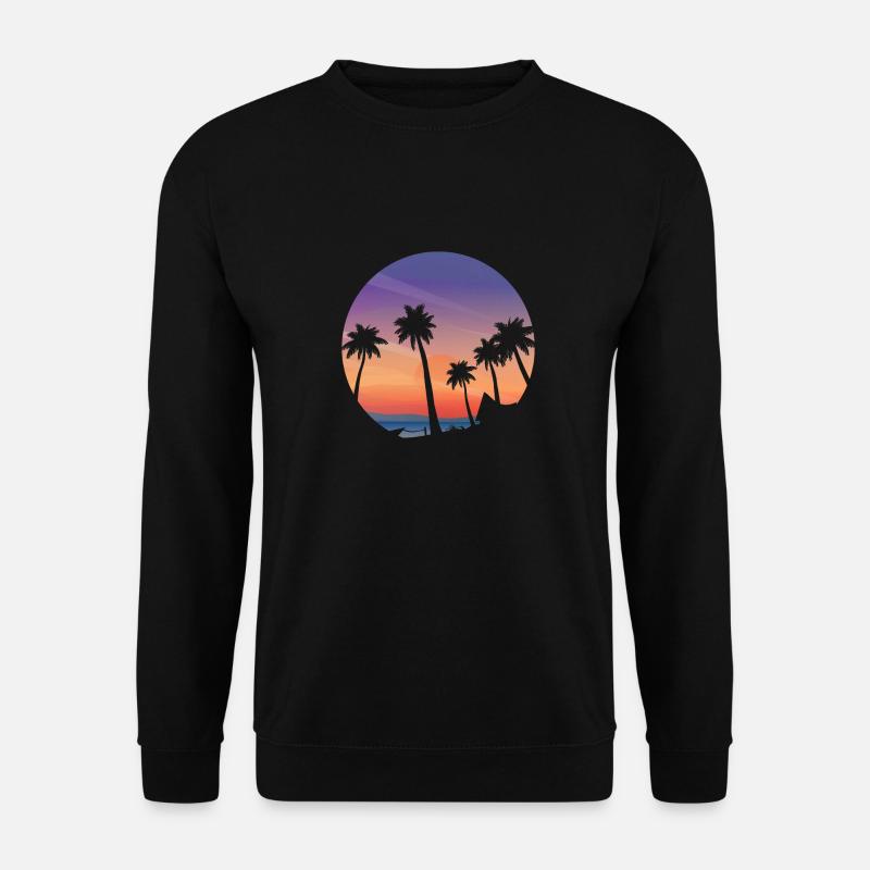 Abendsonne am Strand - Unisex Pullover - Schwarz