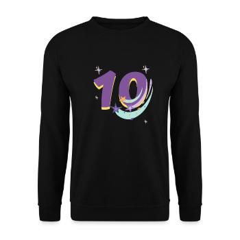 10th Anniversary (10-year gift) - Unisex Sweatshirt - black - Front - Alina (178cm) & Michal (187cm)