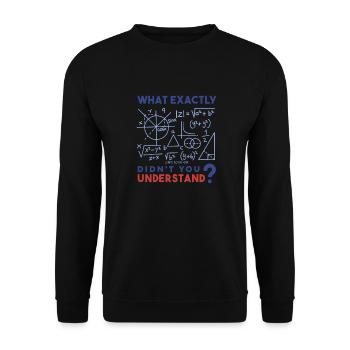 Qu’est-ce que vous ne comprenez pas exactement? Math freak. - Sweat-shirt Unisexe - noir - Devant - Alina (178cm) & Michal (187cm)