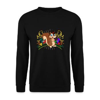JACKPOT SKWIRL - Unisex Sweatshirt - black - Front - Alina (178cm) & Michal (187cm)