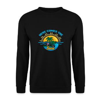 Here comes the Sun - Unisex Pullover - Schwarz - Vorne - Alina (178cm) & Michal (187cm)