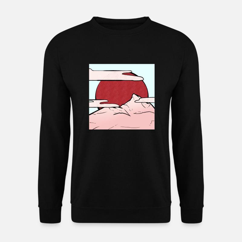 japanese sunrise - Unisex Pullover - Schwarz