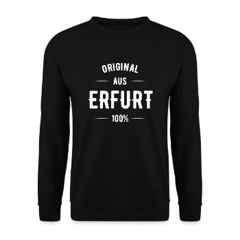 Erfurt - Unisex Pullover - Schwarz - Vorne - Alina (178cm) & Michal (187cm)