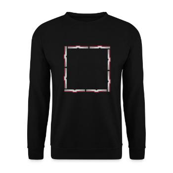Viereck Rahmen Umrandung Bücher - Unisex Pullover - Schwarz - Vorne - Alina (178cm) & Michal (187cm)