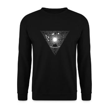 Space. - Unisex Sweatshirt - black - Front - Alina (178cm) & Michal (187cm)
