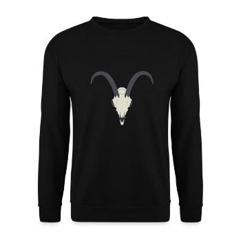 Corsican goat skull - Unisex Sweatshirt - black - Front - Alina (178cm) & Michal (187cm)