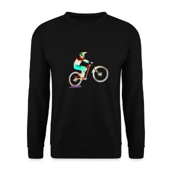vtt mtb downhill - Sweat-shirt Unisexe - noir - Devant - Alina (178cm) & Michal (187cm)