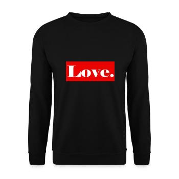 love1 - Unisex Pullover - Schwarz - Vorne - Alina (178cm) & Michal (187cm)