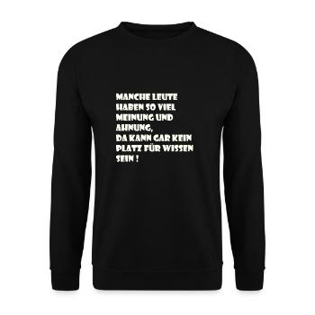 Ahnung - Unisex Pullover - Schwarz - Vorne - Alina (178cm) & Michal (187cm)