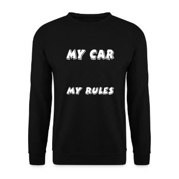 Voiture - Sweat-shirt Unisexe - noir - Devant - Alina (178cm) & Michal (187cm)
