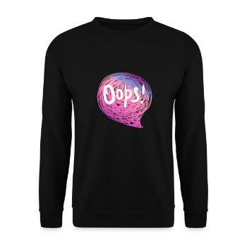 Oops! - Unisex Pullover - Schwarz - Vorne - Alina (178cm) & Michal (187cm)