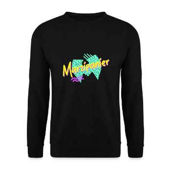 Marzipanier shirt - Unisex Pullover - Schwarz - Vorne - Alina (178cm) & Michal (187cm)