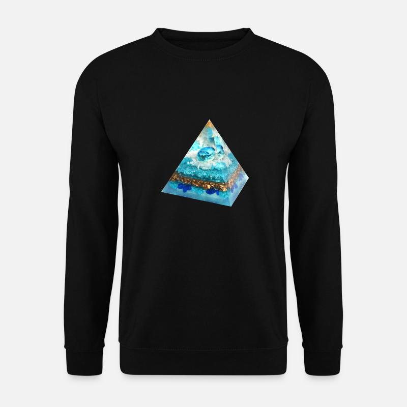 Skarabäus/ hell Blau/Glücksbringer - Unisex Pullover - Schwarz