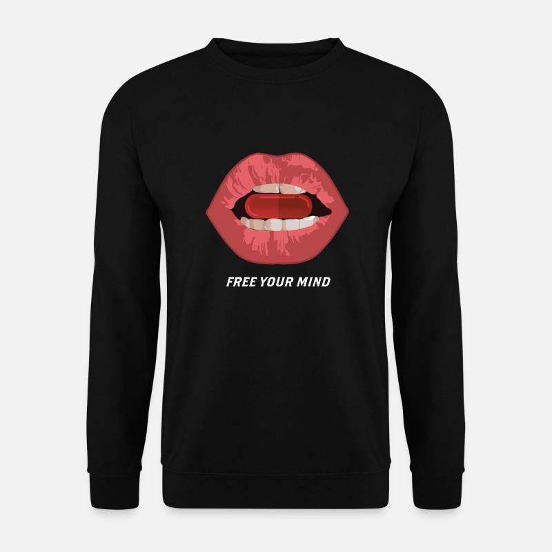 Rote Pille befreien Sie Ihren Geist - Unisex Pullover - Schwarz