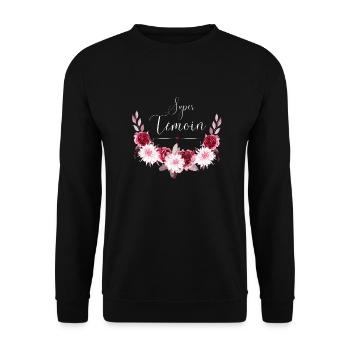 super témoin - Sweat-shirt Unisexe - noir - Devant - Alina (178cm) & Michal (187cm)