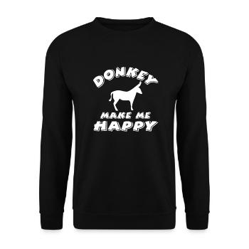 Donkey - Unisex Sweatshirt - black - Front - Alina (178cm) & Michal (187cm)