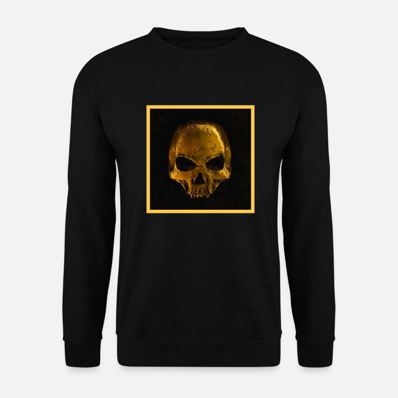 Goldener Schädel - Unisex Pullover - Schwarz