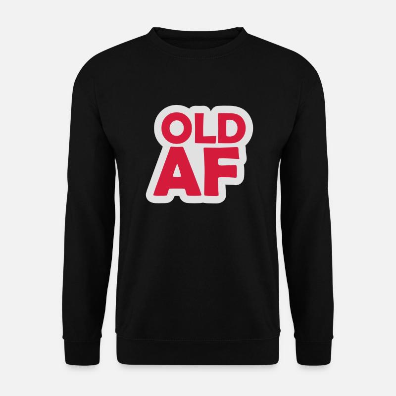 old AF Text Logo - Unisex Pullover - Schwarz