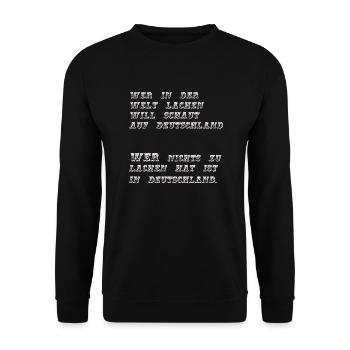 Lächerlich - Unisex Pullover - Schwarz - Vorne - Alina (178cm) & Michal (187cm)