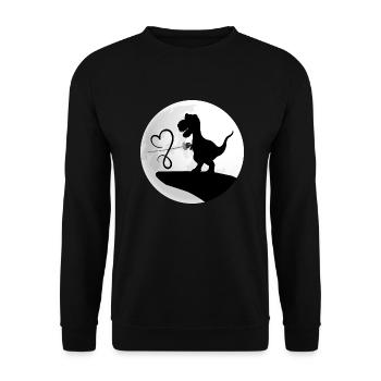 fencing fencer degen florett fencing-saurus - Unisex Sweatshirt - black - Front - Alina (178cm) & Michal (187cm)