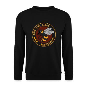 Fille aime l'apiculture Miel Citation ironique Abe - Sweat-shirt Unisexe - noir - Devant - Alina (178cm) & Michal (187cm)