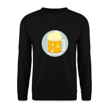 Bierkrug / Beer Mug Vector Art - Unisex Sweatshirt - black - Front - Alina (178cm) & Michal (187cm)