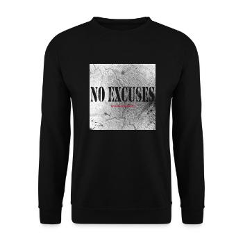 Pas d’excuses, entraînez-vous plus fort! - Sweat-shirt Unisexe - noir - Devant - Alina (178cm) & Michal (187cm)