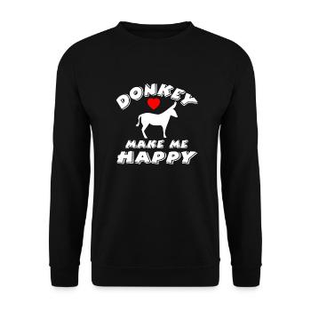 Donkey - Unisex Sweatshirt - black - Front - Alina (178cm) & Michal (187cm)
