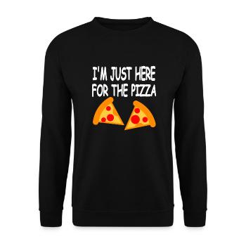 Pizza - Unisex Pullover - Schwarz - Vorne - Alina (178cm) & Michal (187cm)