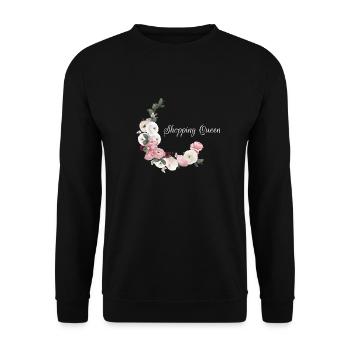 Shopping Queen - Unisex Sweatshirt - black - Front - Alina (178cm) & Michal (187cm)