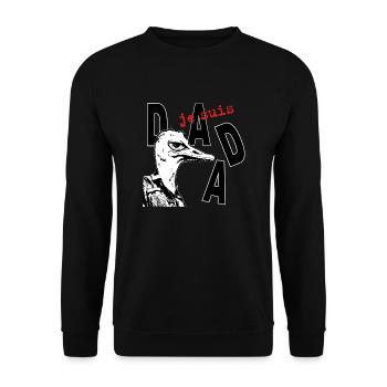 Autruchedada - Sweat-shirt Unisexe - noir - Devant - Alina (178cm) & Michal (187cm)