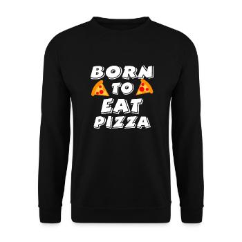 Pizza - Unisex Pullover - Schwarz - Vorne - Alina (178cm) & Michal (187cm)