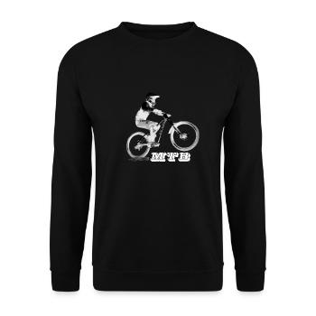 vtt mtb downhill - Sweat-shirt Unisexe - noir - Devant - Alina (178cm) & Michal (187cm)
